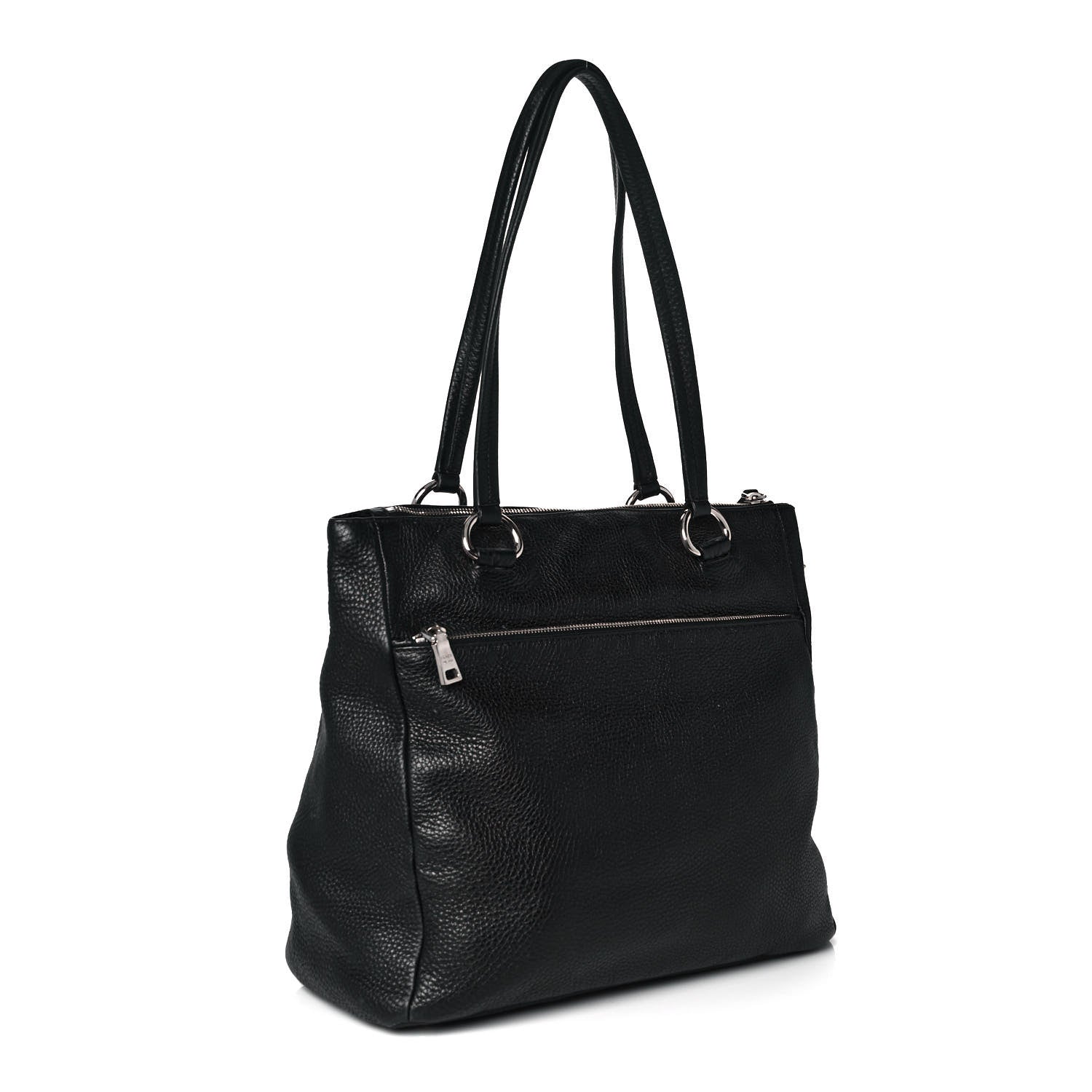 Prada Vitello Daino Shopping Tote Black 2 of 9