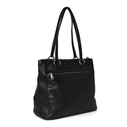 Prada Vitello Daino Shopping Tote Black 2 of 9