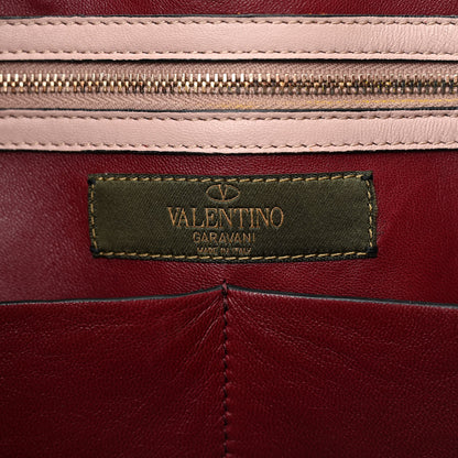 Valentino Garavani Nappa Canvas Camo Medium Rockstud Soft Tote Water Rose 6 of 16