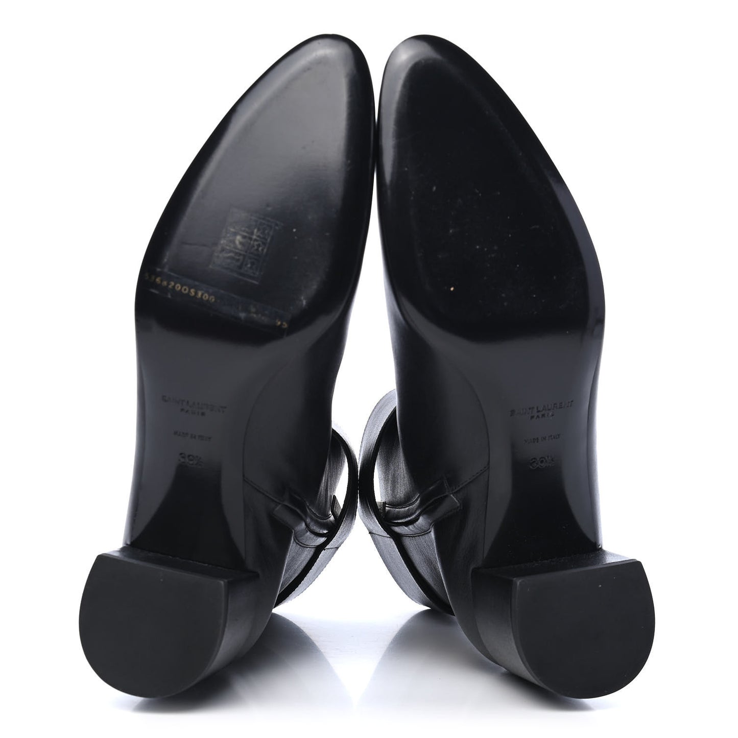 Calfskin Joplin Buckle Booties 39.5 Black