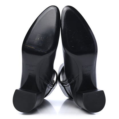 Saint Laurent Calfskin Joplin Buckle Booties 39.5 Black 4 of 4