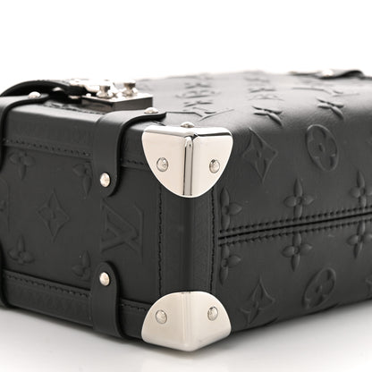 Louis Vuitton Calfskin Debossed Monogram Side Trunk Black 8 of 9