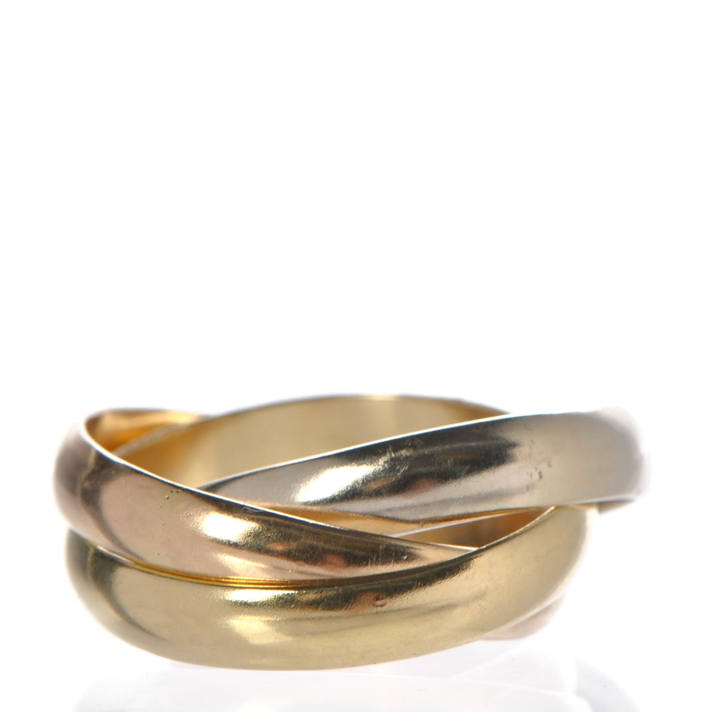 18K Pink Yellow White Gold Les Must De Trinity Ring 48 4.5