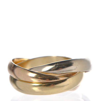 Cartier 18K Pink Yellow White Gold Les Must De Trinity Ring 48 4.5 3 of 5