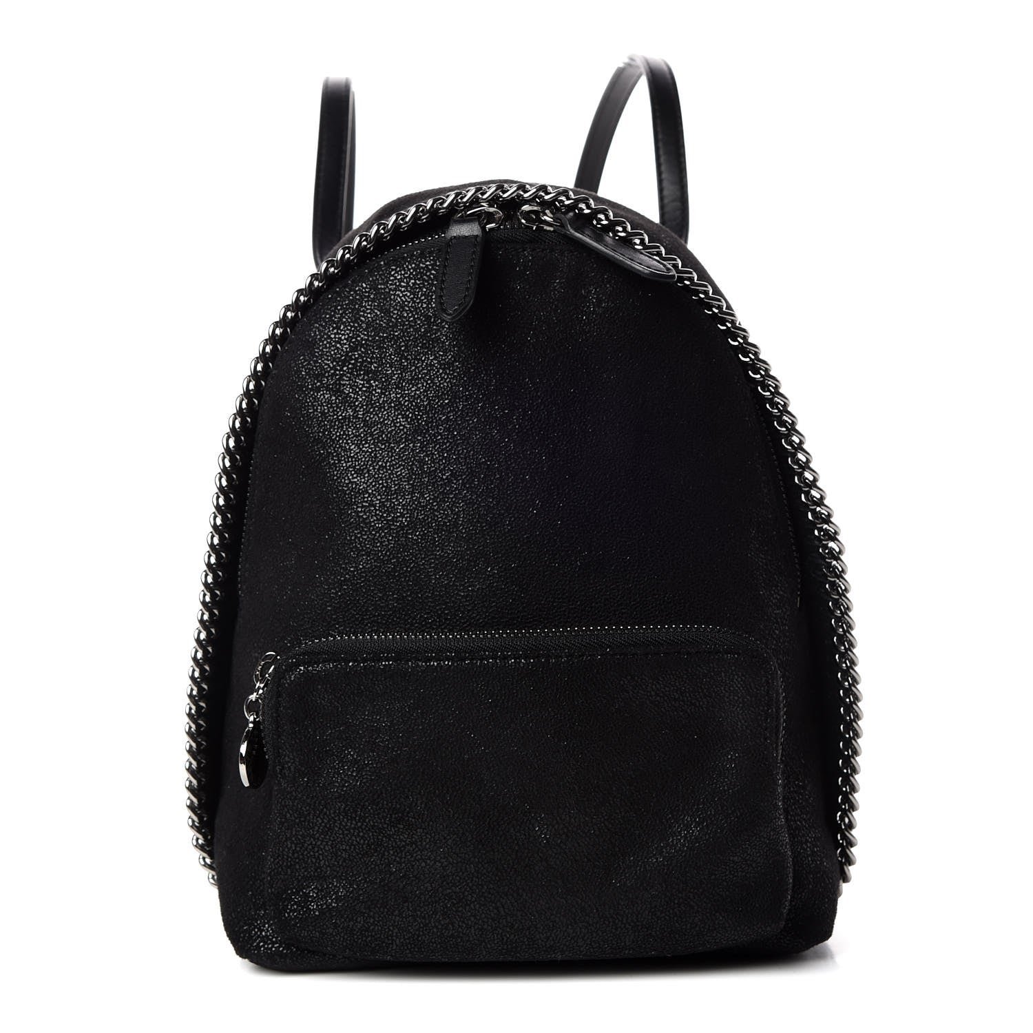 Stella McCartney Shaggy Deer Mini Falabella Backpack Black 1 of 9