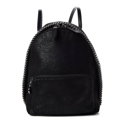 Stella McCartney Shaggy Deer Mini Falabella Backpack Black 1 of 9