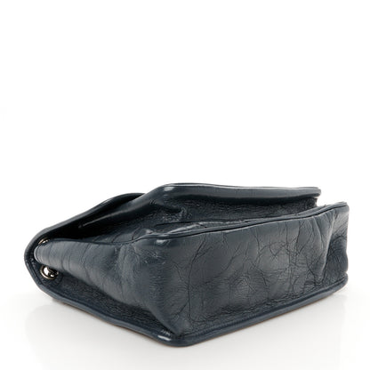 Saint Laurent Crinkled Calfskin Matelasse Monogram Medium Niki Chain Satchel Dark Smog 4 of 11