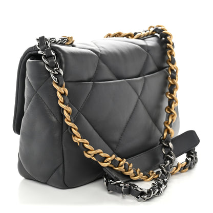 Chanel Lambskin Quilted Medium Chanel 19 Flap Dark Grey 3 of 10