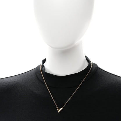 Louis Vuitton Essential V Necklace Gold 2 of 6