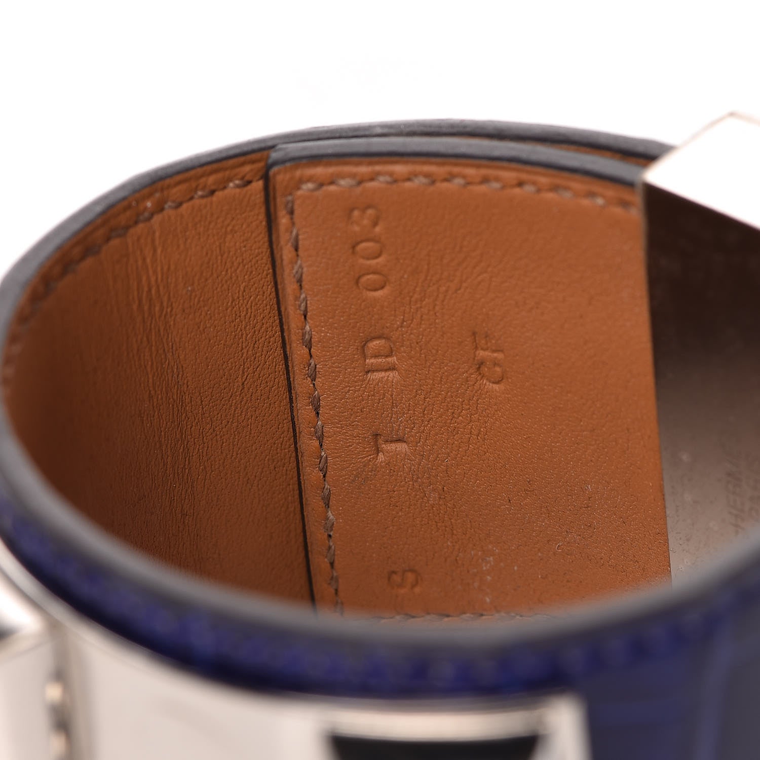 Hermes Shiny Alligator Collier De Chien CDC Bracelet S Bleu Electrique 5 of 7