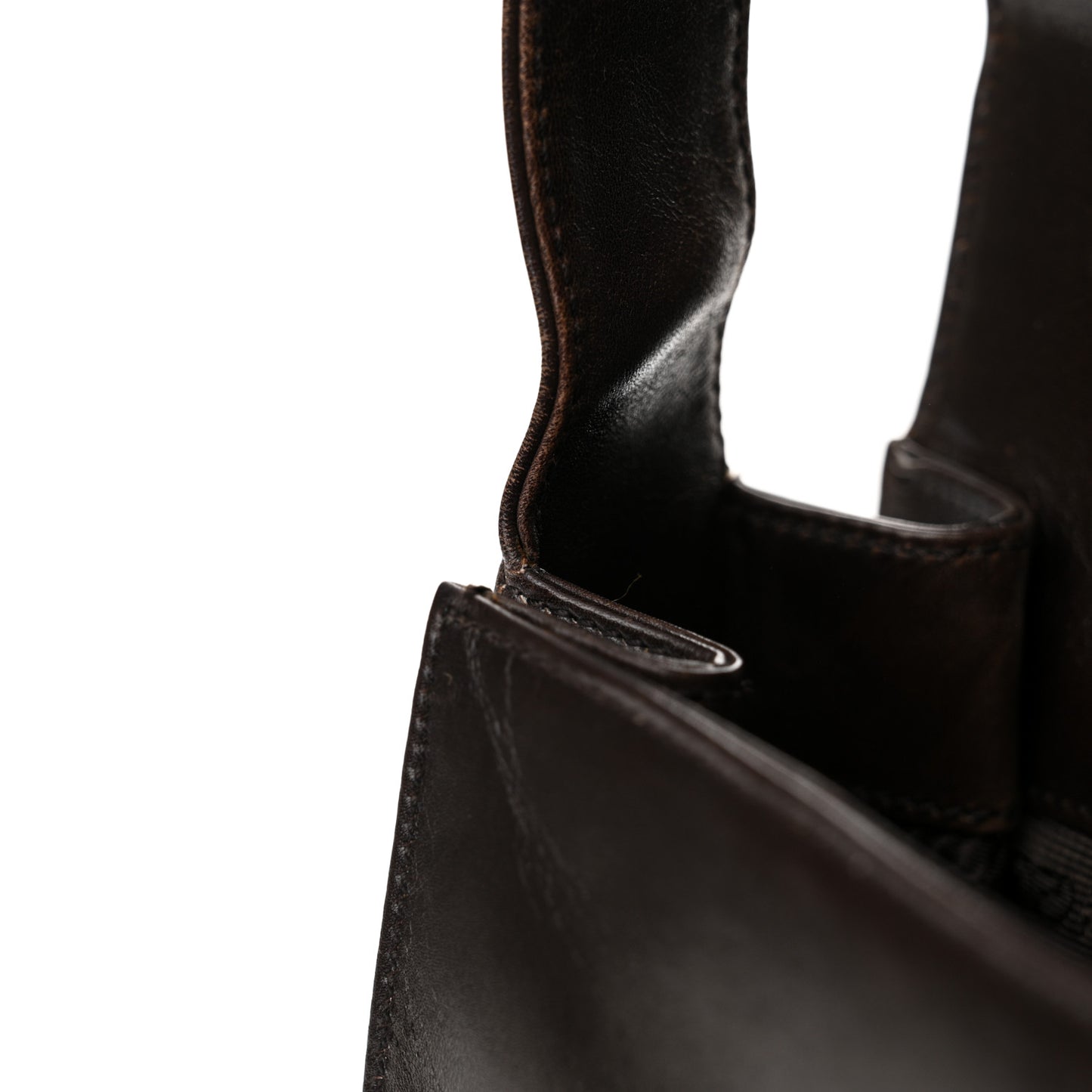 Vitello Smalt Shoulder Bag Ebano