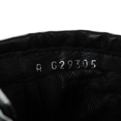 Chanel Wool Calfskin Quilted Biker Boots 36.5 Black 7 of 7