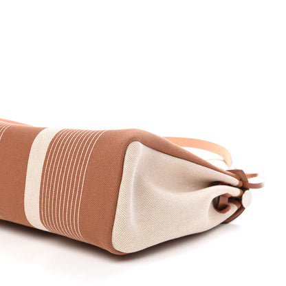 Hermes Vache Hunter Toile H Vibration Herbag Zip Retourne 31 PM Fauve Ecru Beige 8 of 12