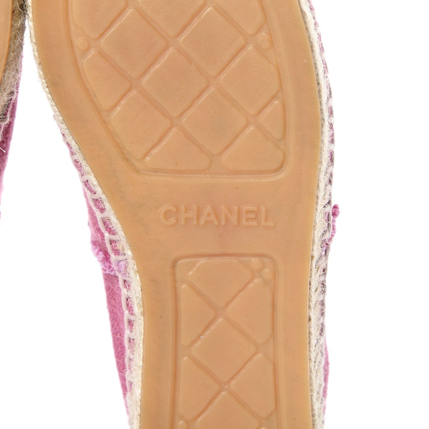 Linen CC Espadrilles 38 Pink Black