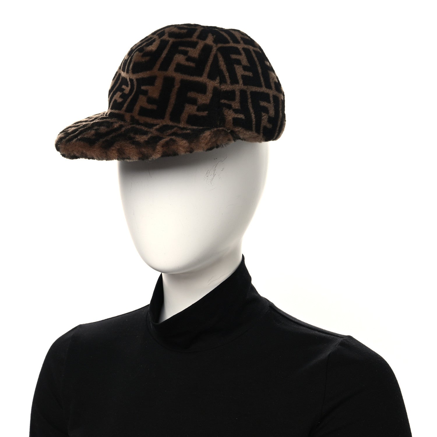 Fendi Shearling Macro FF 1974 Cap M Tobacco 1804743 – FASHIONPHILE