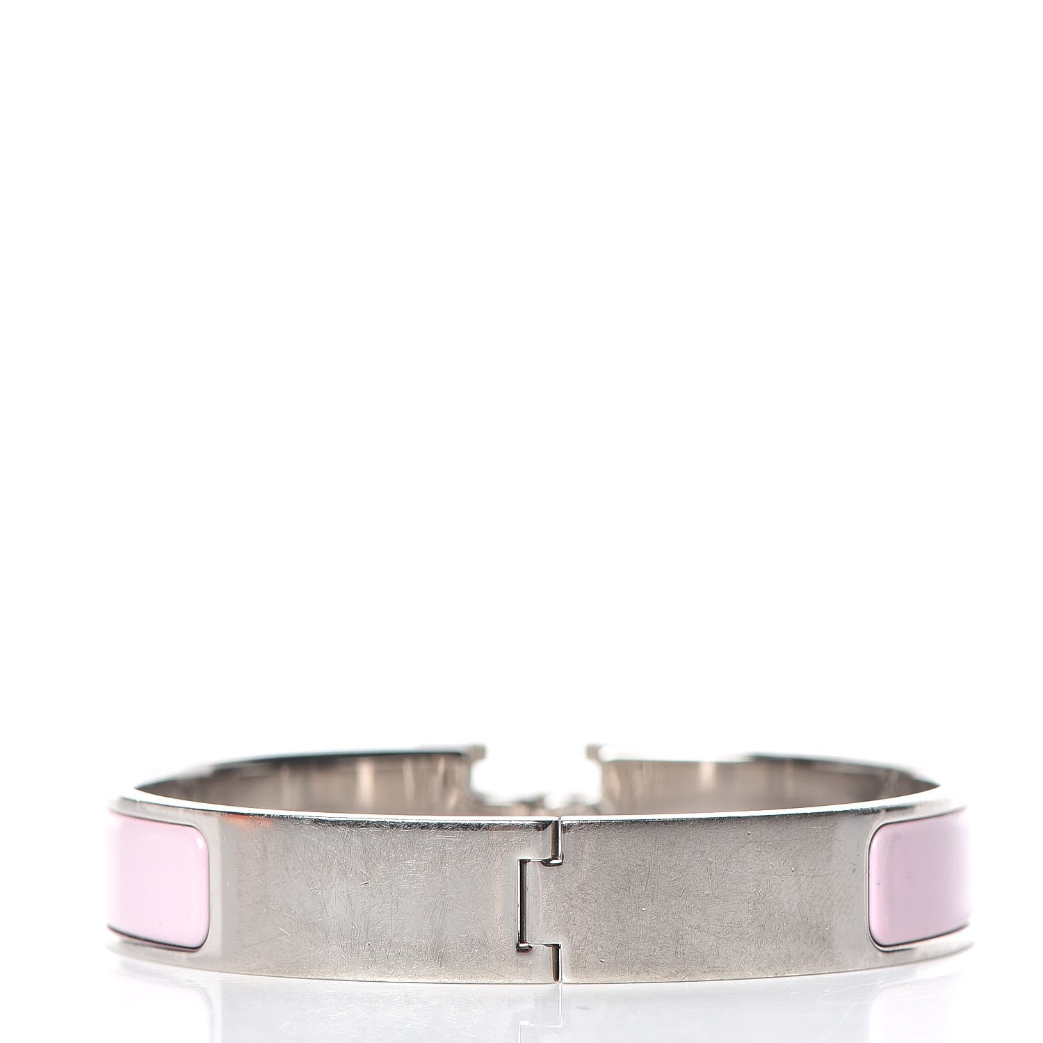 Hermes Enamel Narrow Clic Clac H Bracelet GM Rose Dragee 3 of 6