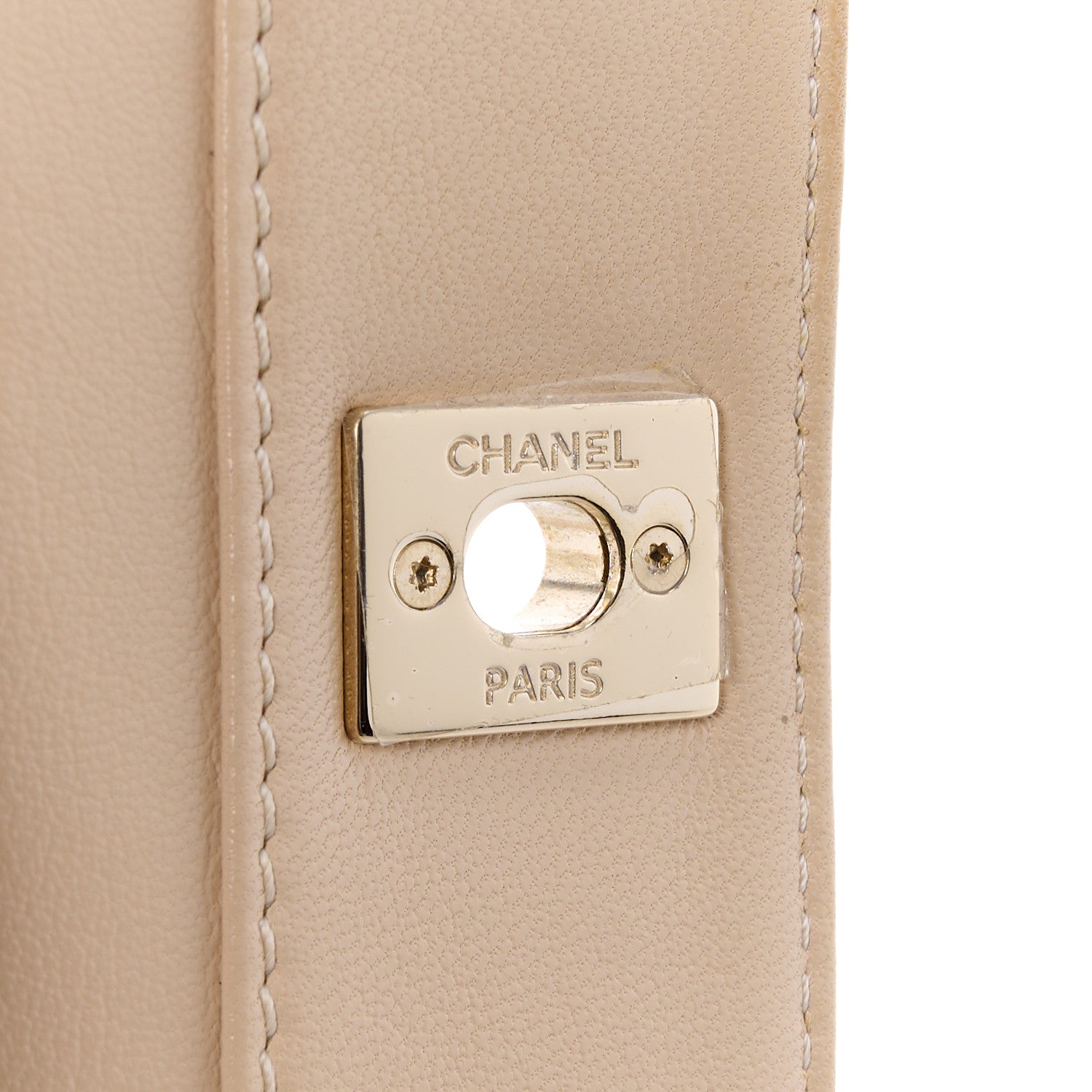 Chanel Sheepskin Quilted Small Vintage Mademoiselle Flap Beige Black 7 of 11