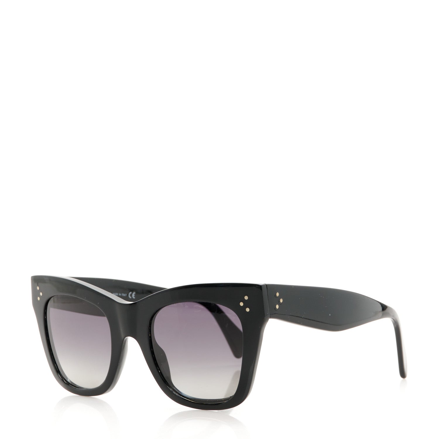 Celine Acetate Polarized Sunglasses CL4004IN Black 1 of 8
