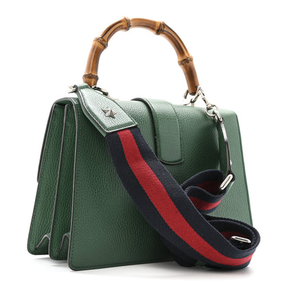 Gucci Dollar Calfskin Crystal Web Medium Dionysus Bamboo Top Handle Bag Emerald 2 of 15