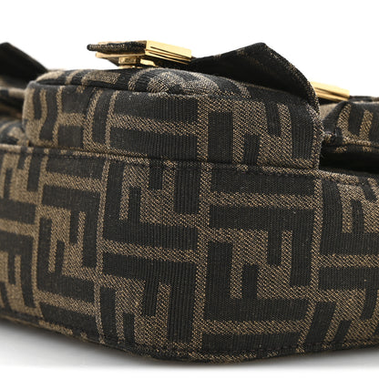 Fendi Fabric Jacquard FF 1974 Multipocket Baguette Tobacco Moro 10 of 10