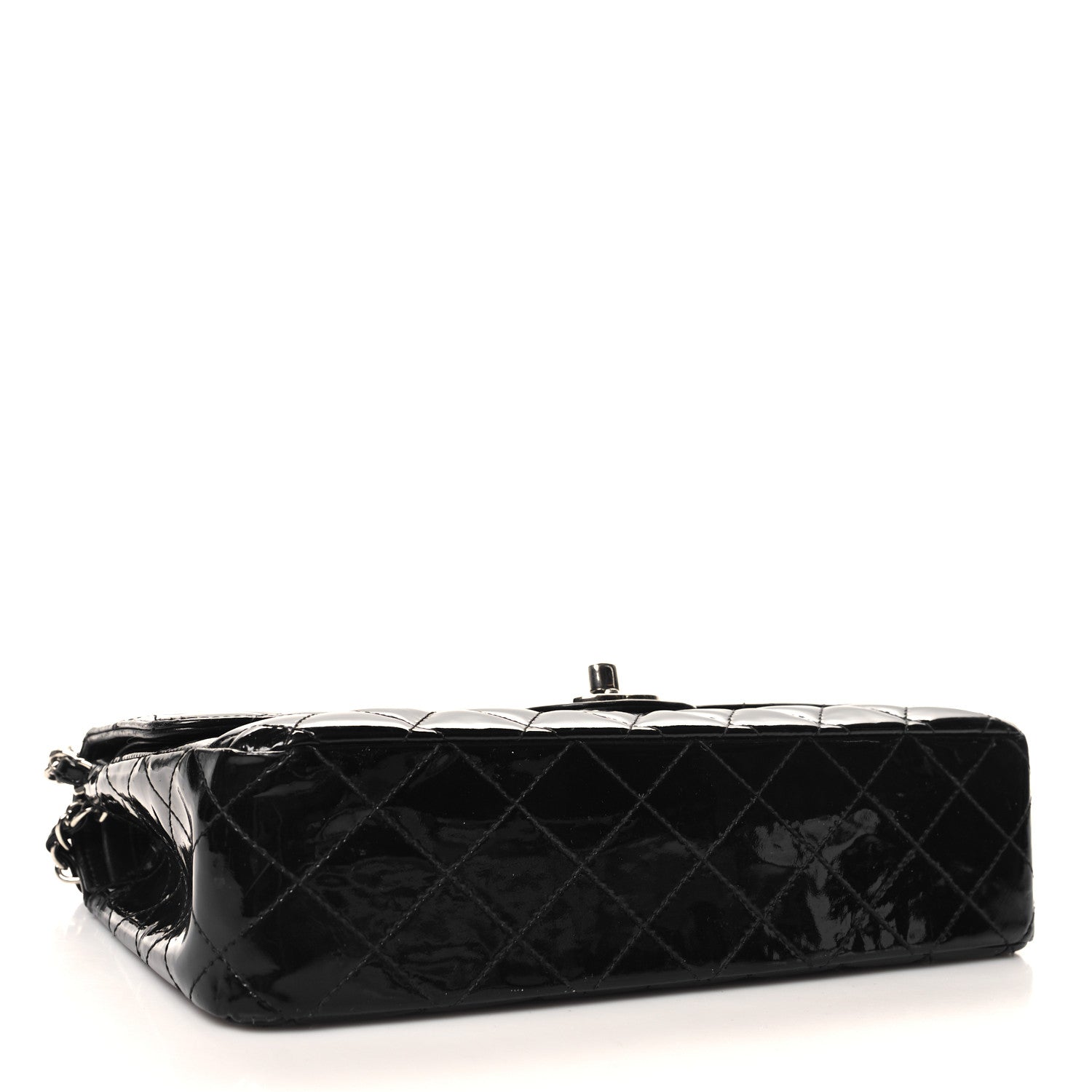 Chanel Patent Quilted Medium Double Flap Black 4 of 12