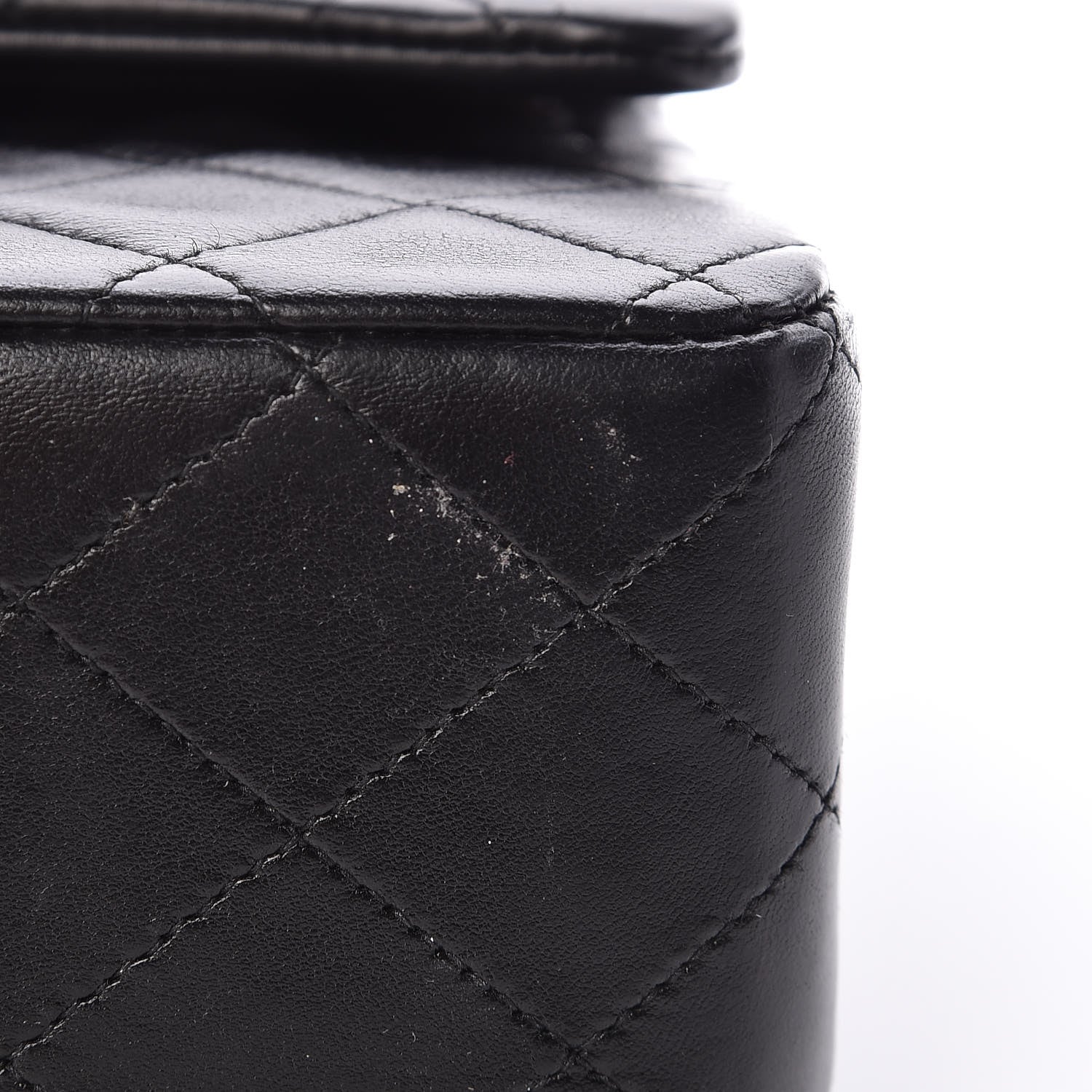 Chanel Lambskin Quilted Medium Double Flap Black 11 of 11