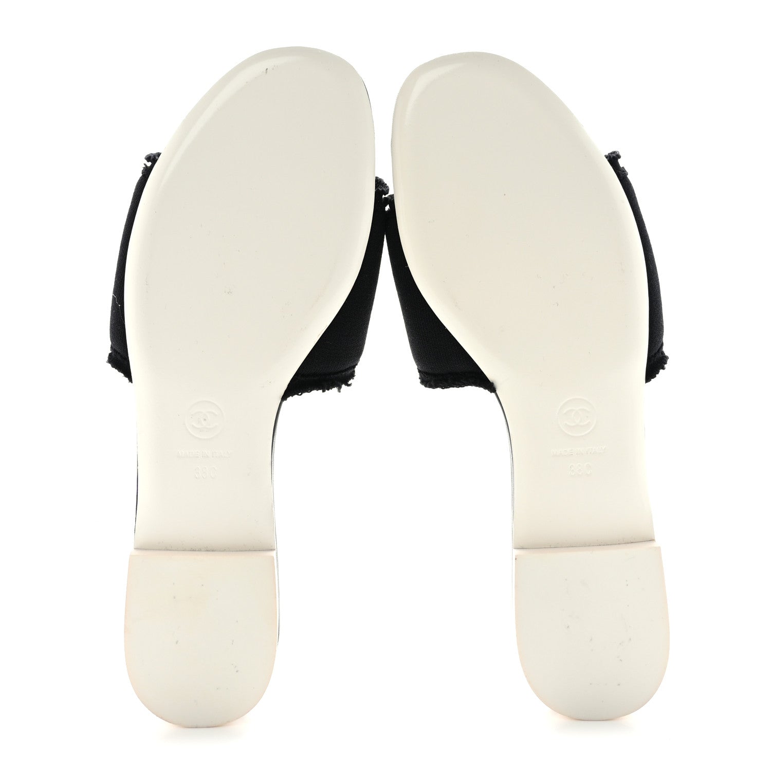 Chanel Jersey Knit CC Mules 38 Black 5 of 8