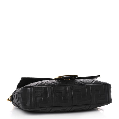 Fendi Nappa FF 1974 Embossed Baguette Black 4 of 12