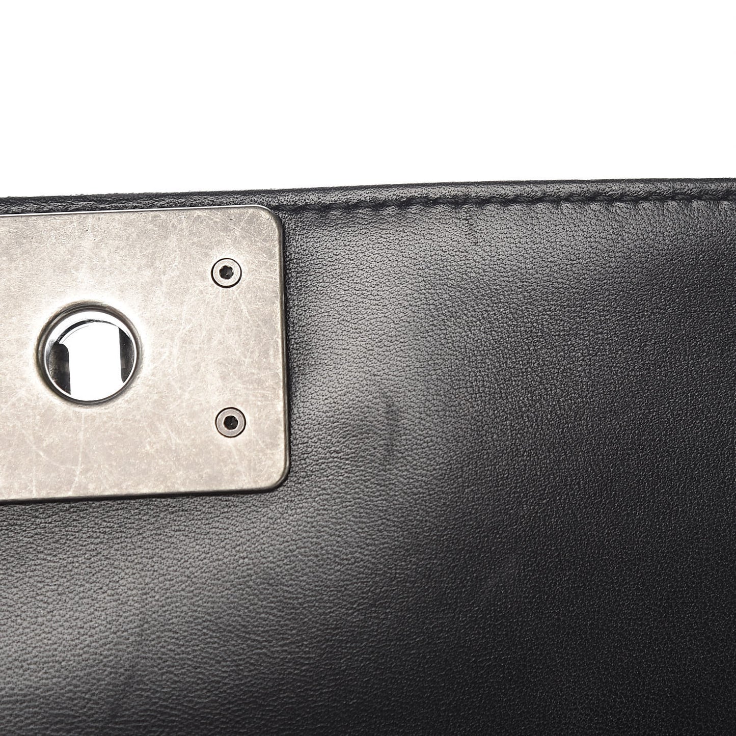 Lambskin Quilted Medium Boy Flap Black