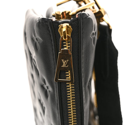 Louis Vuitton Lambskin Embossed Monogram Coussin PM Black 11 of 12