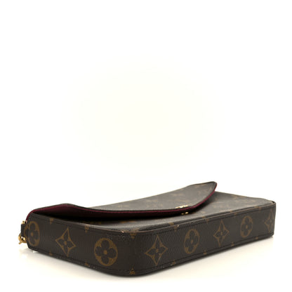 Louis Vuitton Monogram Pochette Felicie Chain Wallet Fuchsia 5 of 15