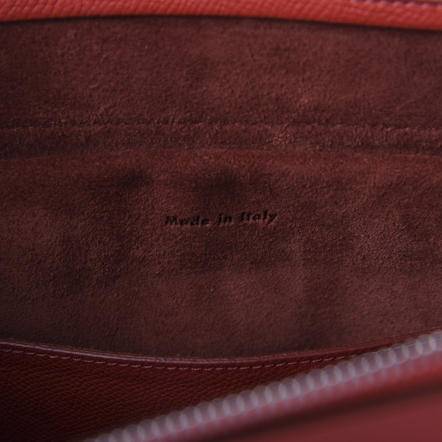 Baby Grained Calfskin Micro Belt Bag Coquelicot