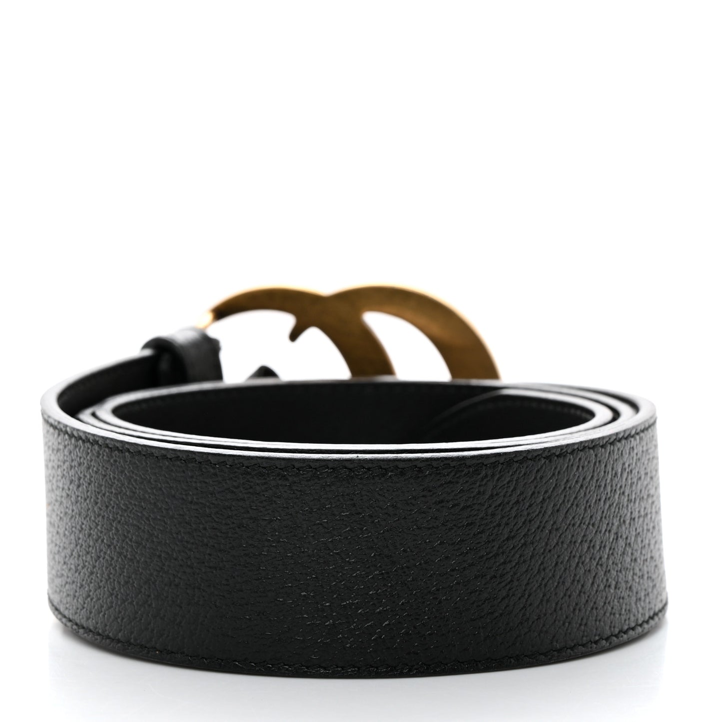 Textured Calfskin Double G 40mm Belt 85 34 Black