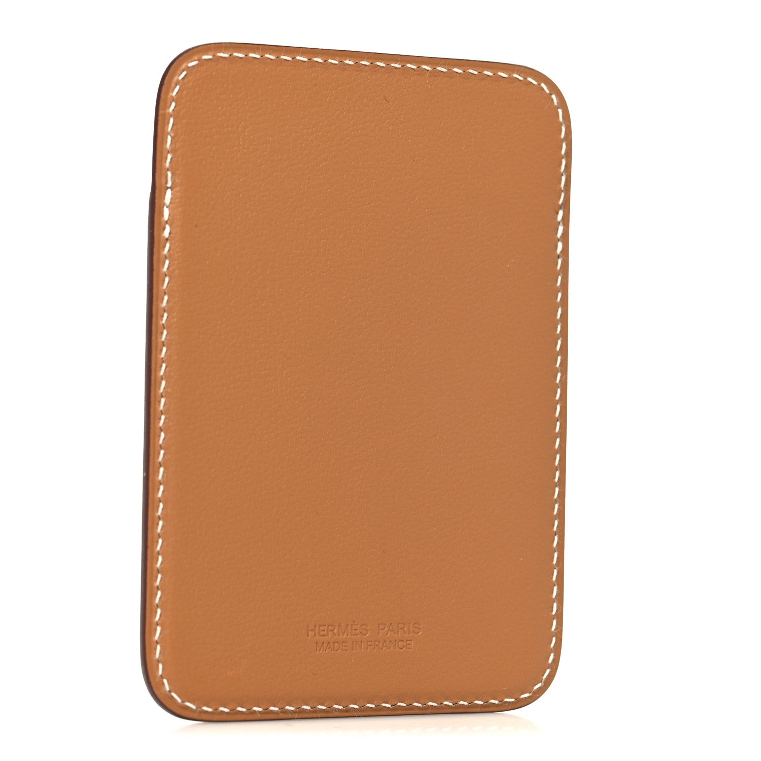 Hermes Swift Stitched Faubourg MagSafe Card Holder Gold Bleu De France Orange 3 of 6