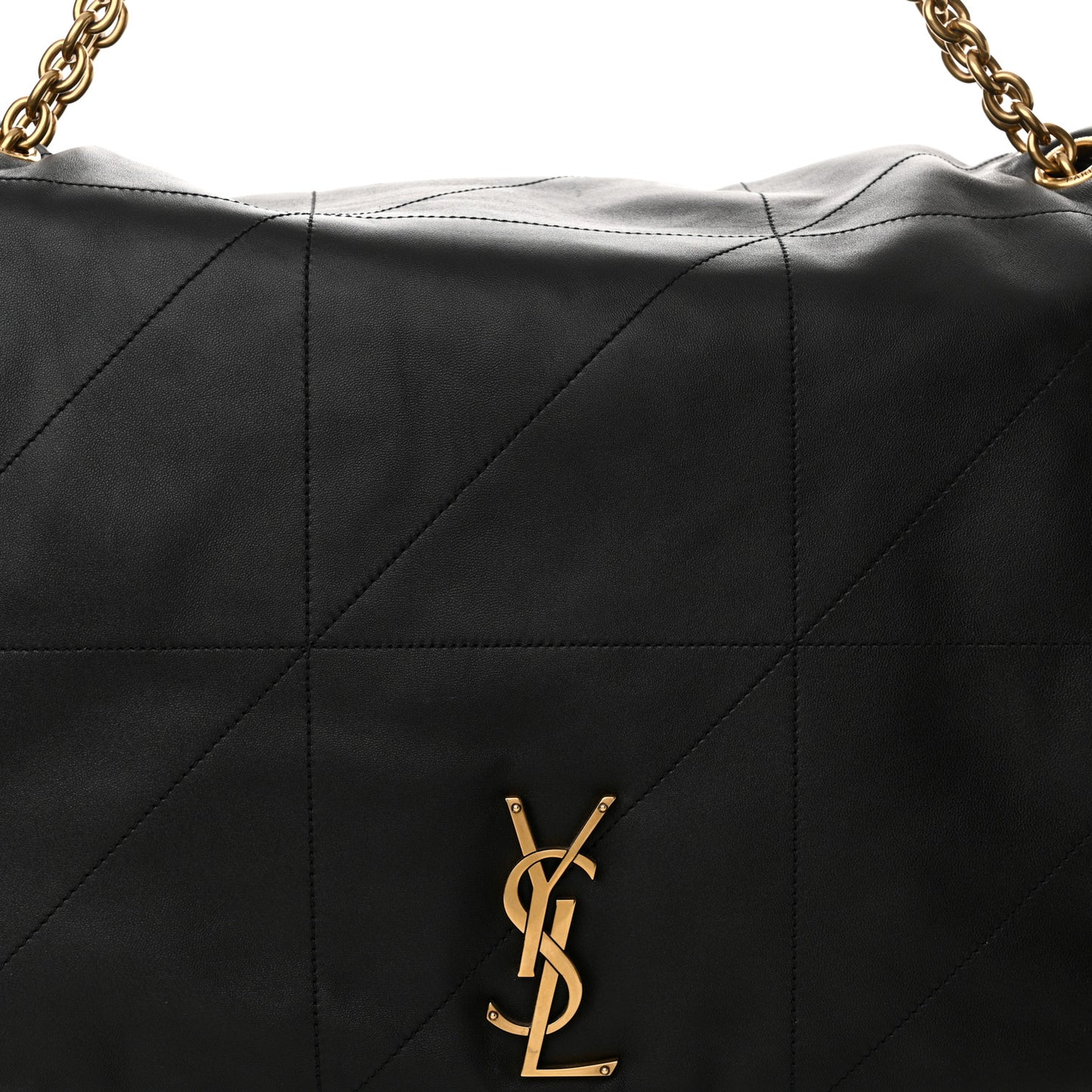 Lambskin Matelasse Monogram Large Jamie 4.3 Black