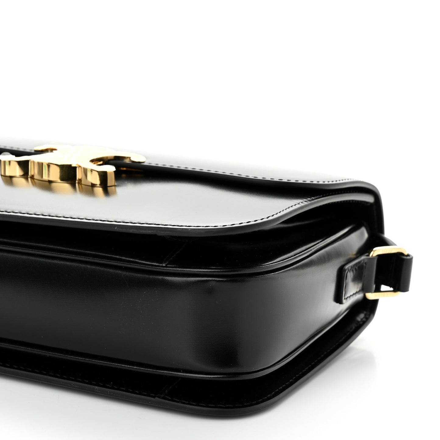 Shiny Calfskin Medium Triomphe Black