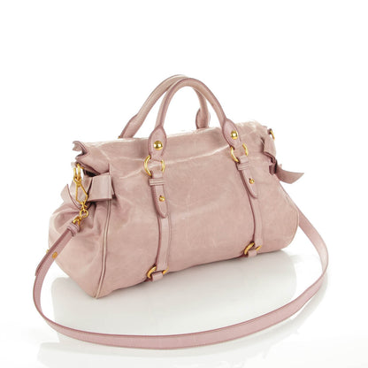 Miu Miu Vitello Lux Medium Bow Bag Mughetto 3 of 8