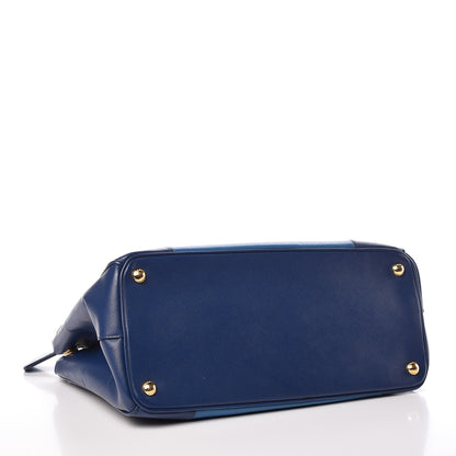 Prada Saffiano Lux Colorblock Medium Galleria Double Zip Tote Bluette Cobalto 5 of 13