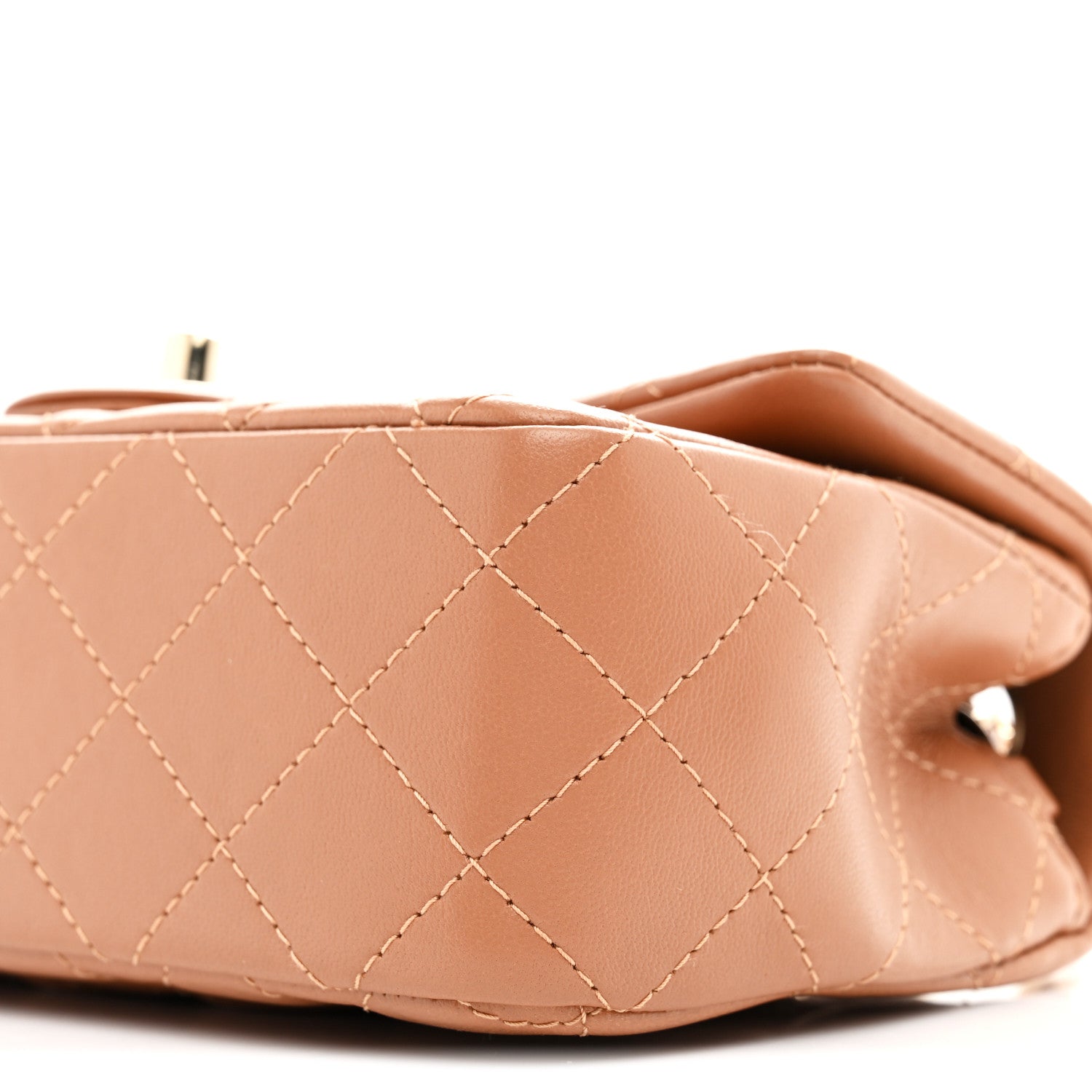Chanel Lambskin Quilted Mini Rectangular Flap Brown 10 of 11