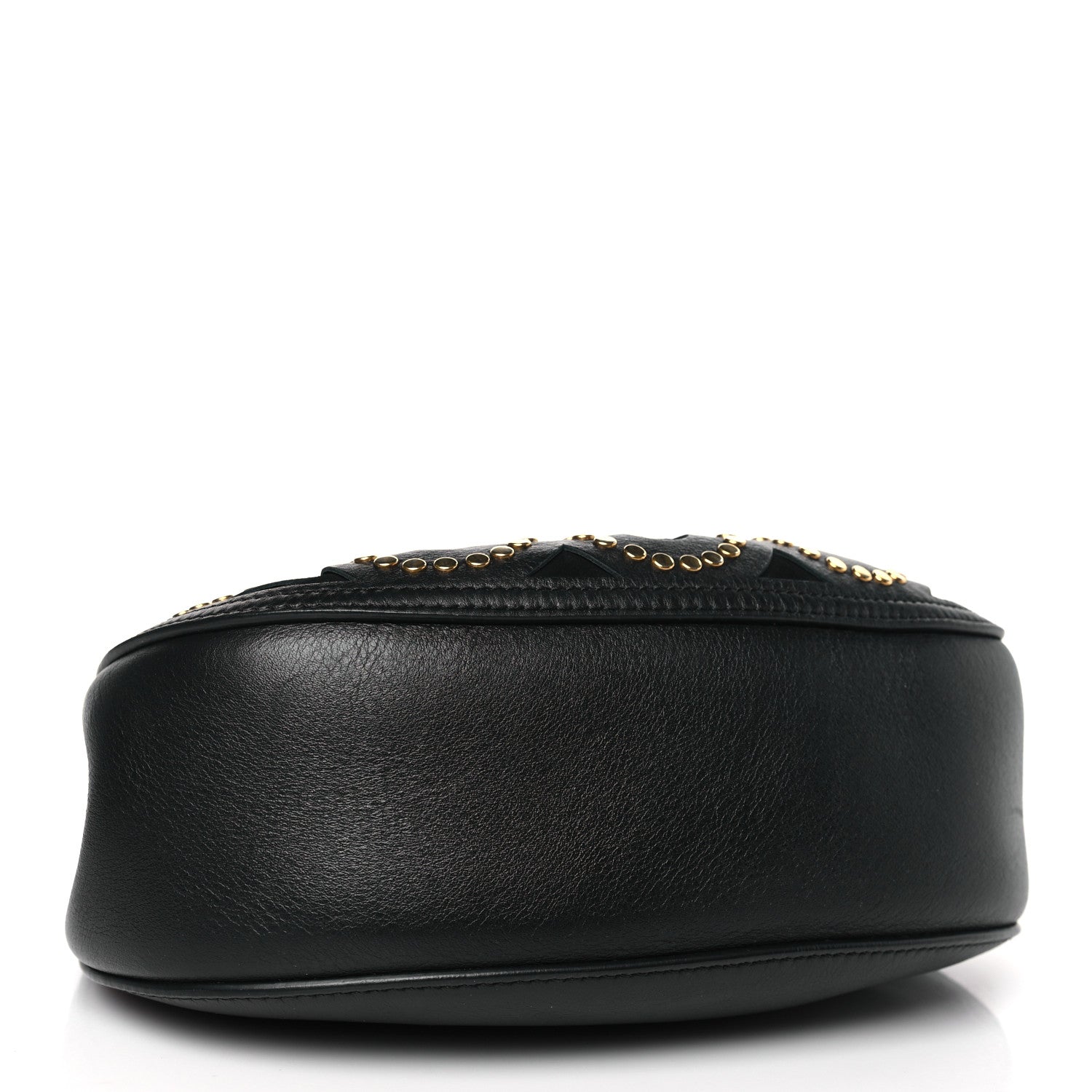 Chloe Calfskin Suede Studded Drew Shoulder Bag Black 4 of 8