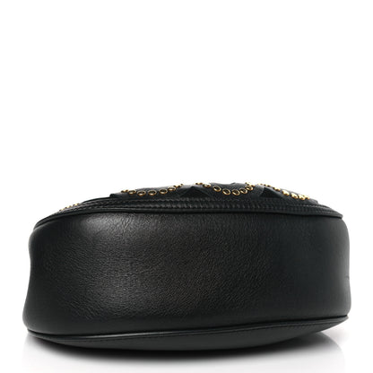 Chloe Calfskin Suede Studded Drew Shoulder Bag Black 4 of 8