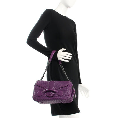 Bottega Veneta Nappa Intrecciato Rialto Shoulder Bag Monalisa 2 of 10