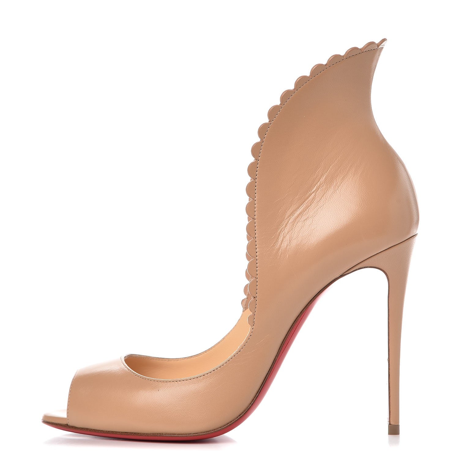 Christian Louboutin Kid Pijonina 100 Booties 38 Nude 1 of 8