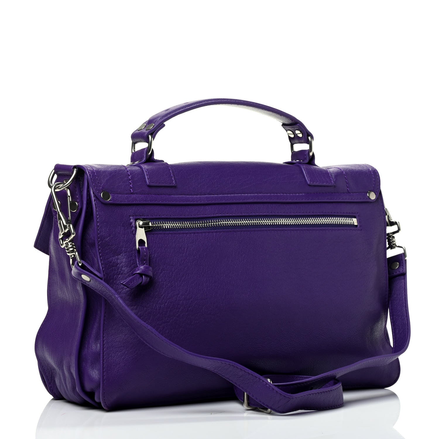 Proenza Schouler Lambskin Medium PS1 Satchel Amethyst 2 of 4