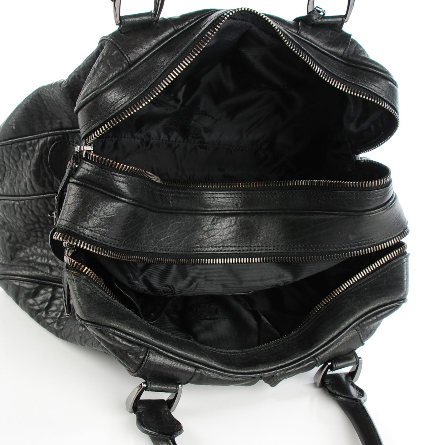 Prorsum Calfskin Studded Knight Satchel Black