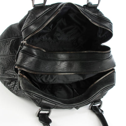 Burberry Prorsum Calfskin Studded Knight Satchel Black 6 of 10