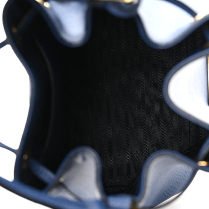 Prada Saffiano Cuir Bucket Bag Bluette 5 of 10