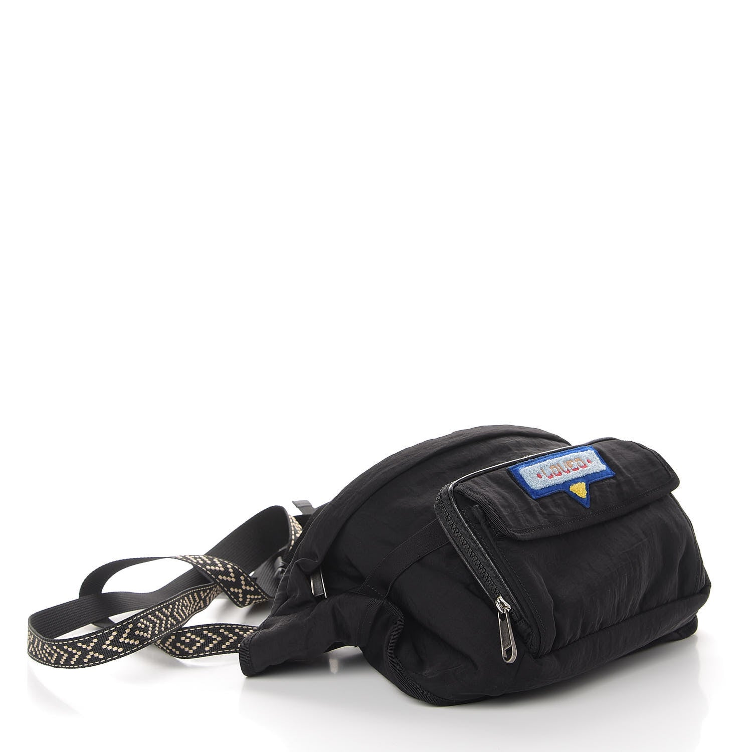 Gucci Nylon 80s Logo Patch Belt Bag Black 4 of 12