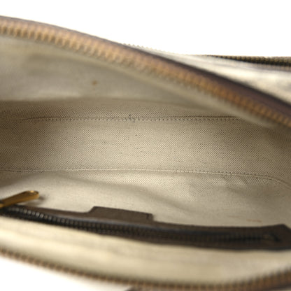 Gucci GG Supreme Monogram Textured Dollar Calfskin Web Small Ophidia Convertible Shoulder Bag Beige Ebony New Acero 5 of 14