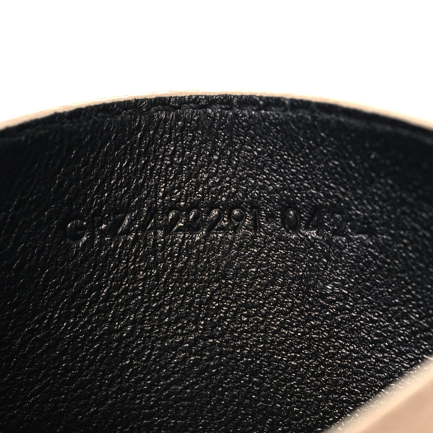 Grain De Poudre Matelasse Chevron Monogram Credit Card Case Dark Beige